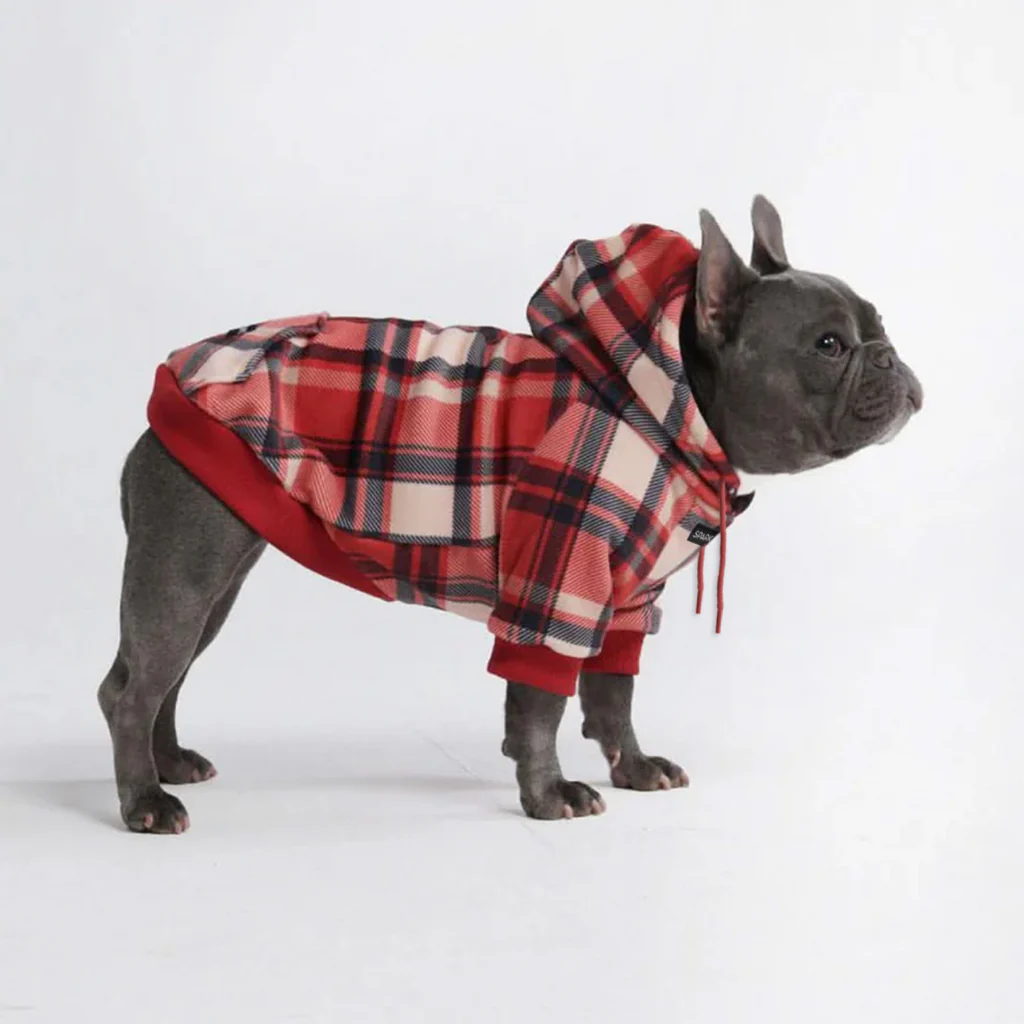 Red Plaid Dog Hoodie - Image 4