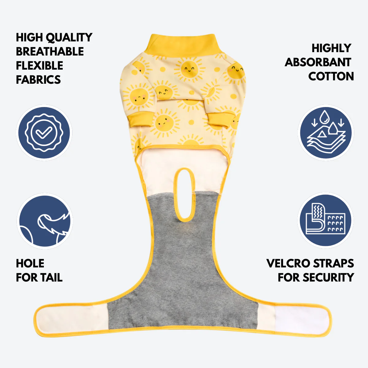 Dog Surgical Suit - Sunshine - Image 8