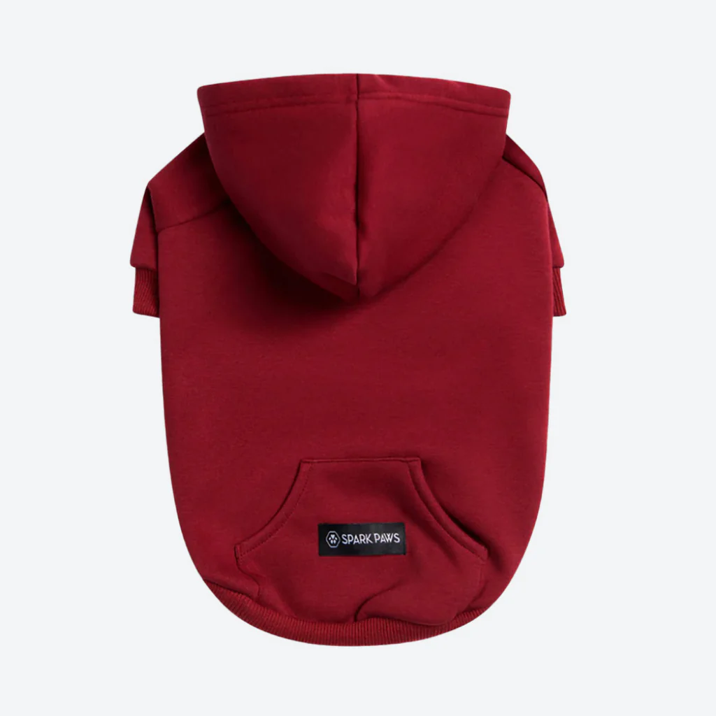 Essential Dog Hoodie - Burgundy - Image 9