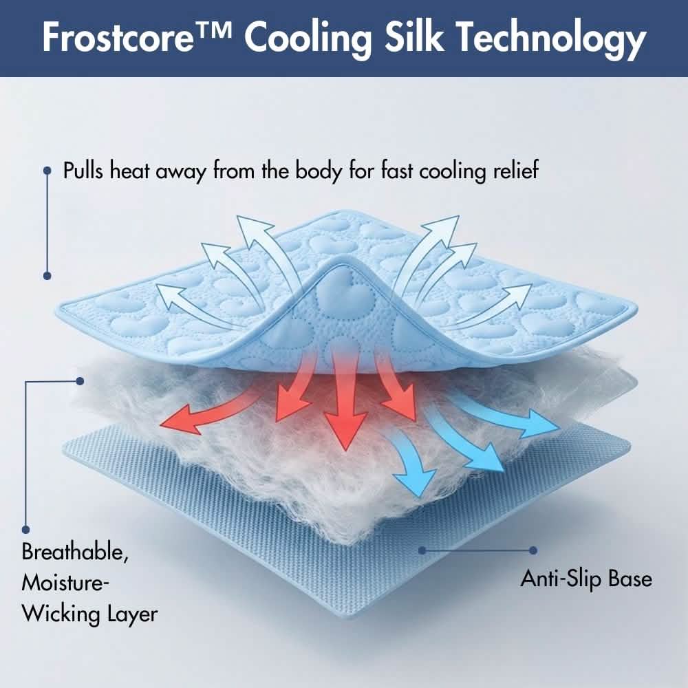 Frostcore™ Cooling Bed - Hearts Blue - Image 8
