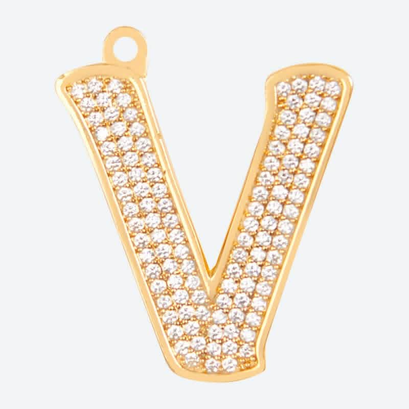 Initial Letter Jewelry Tag - V - Image 2