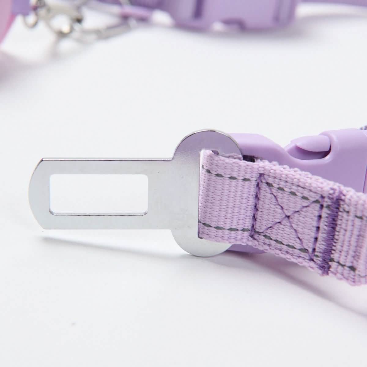 Multipurpose Seatbelt Handsfree Leash & Poop Bag Holder Set - Lilac - Image 5