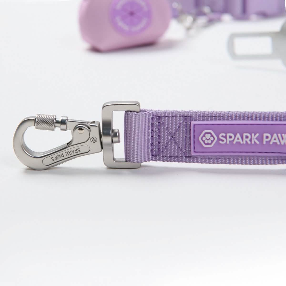 Multipurpose Seatbelt Handsfree Leash & Poop Bag Holder Set - Lilac - Image 6