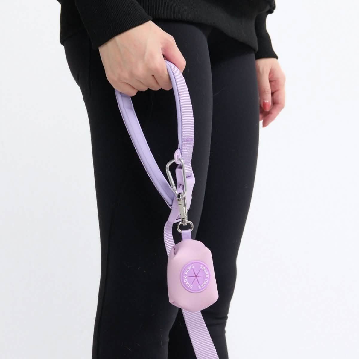Multipurpose Seatbelt Handsfree Leash & Poop Bag Holder Set - Lilac - Image 7