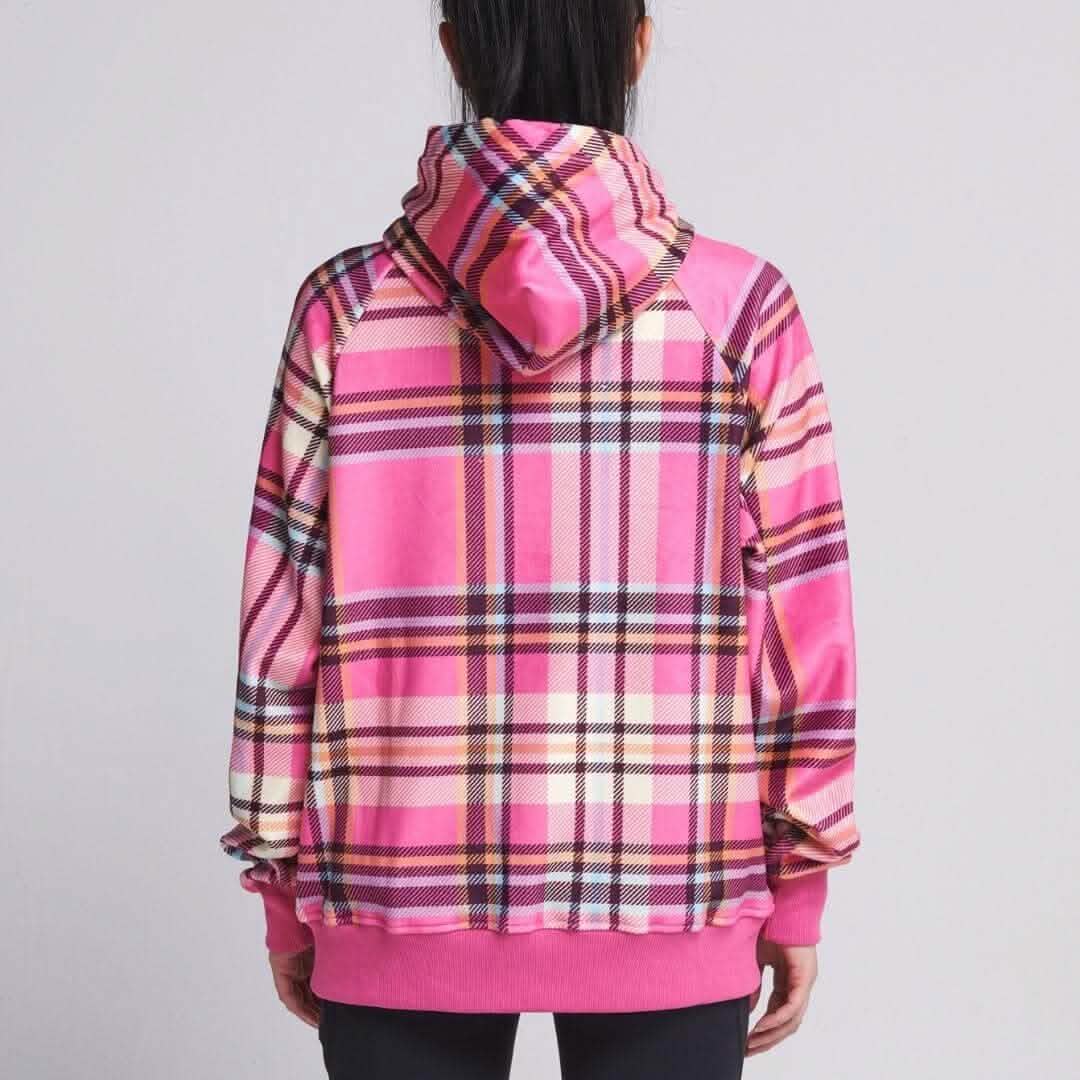 Pink Plaid Human Hoodie - Image 5