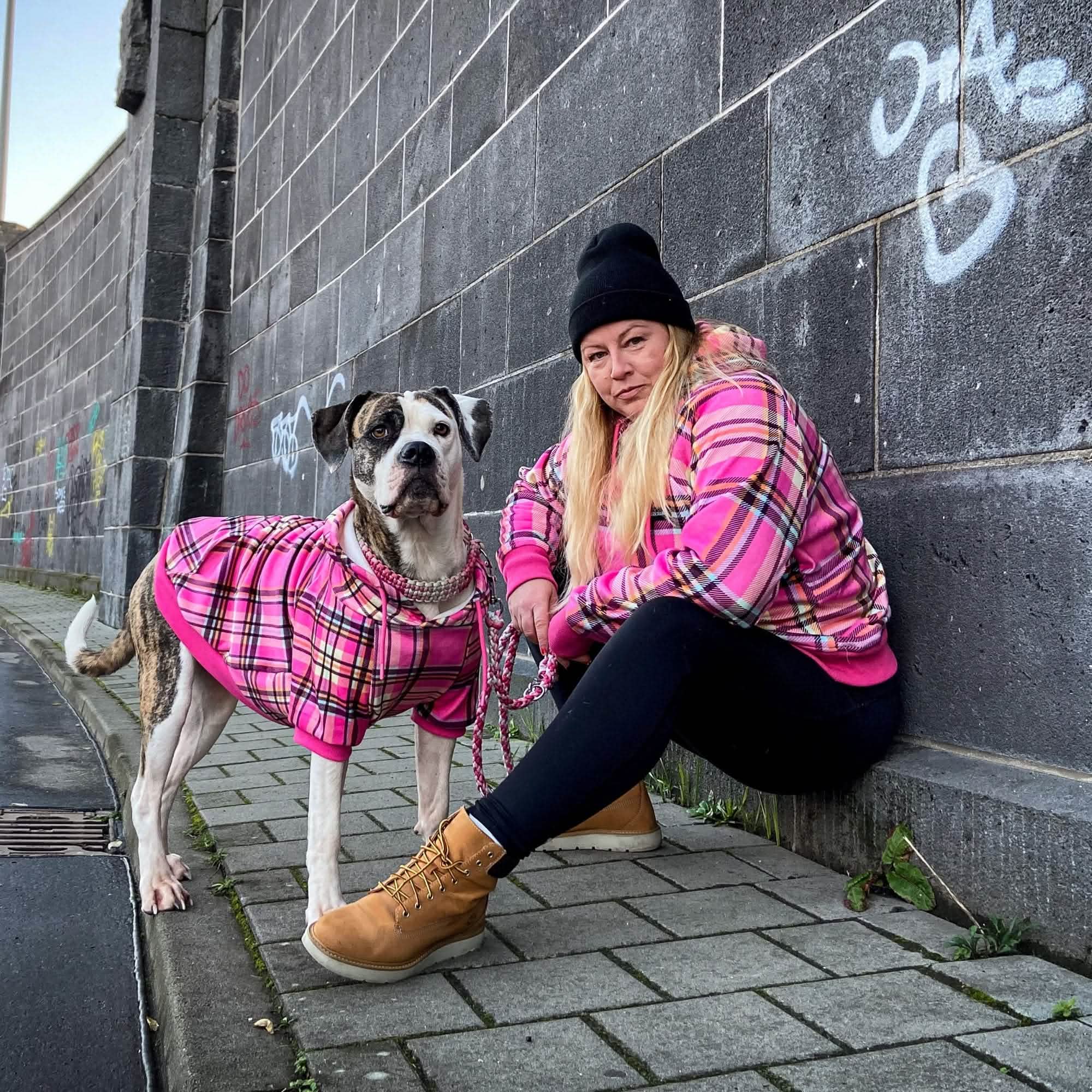 Pink Plaid Human Hoodie - Image 6