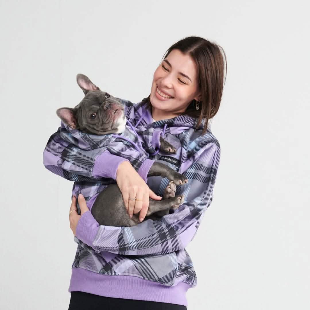 Purple Plaid Human Hoodie - Image 2