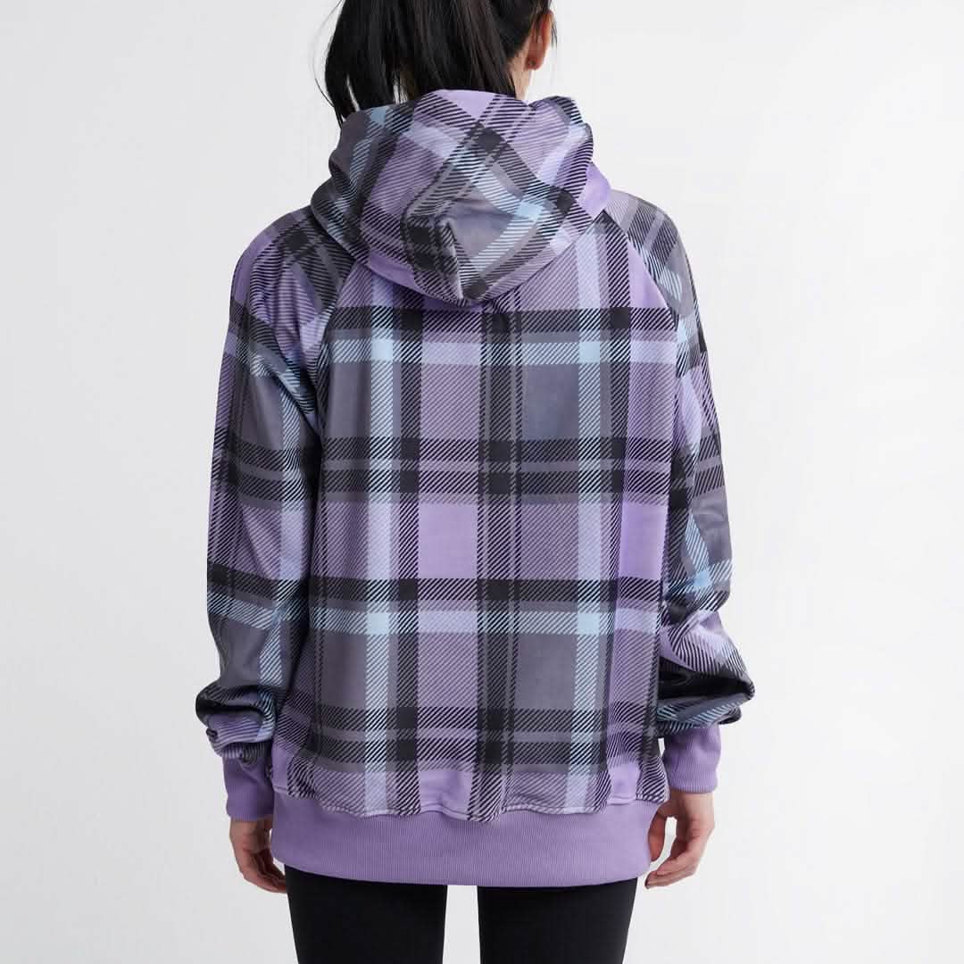 Purple Plaid Human Hoodie - Image 4