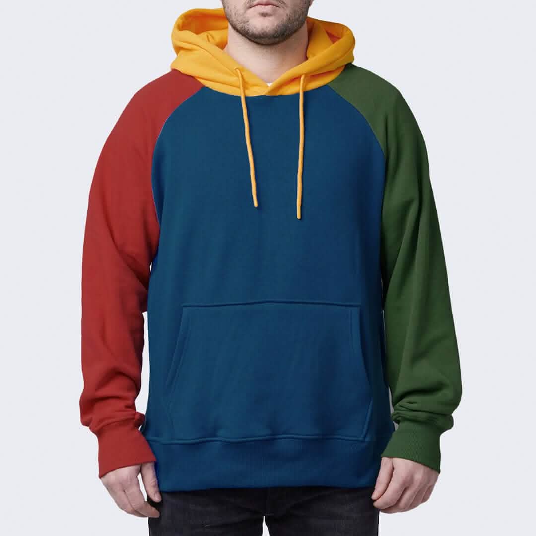 Color Block Human Hoodies - Image 8