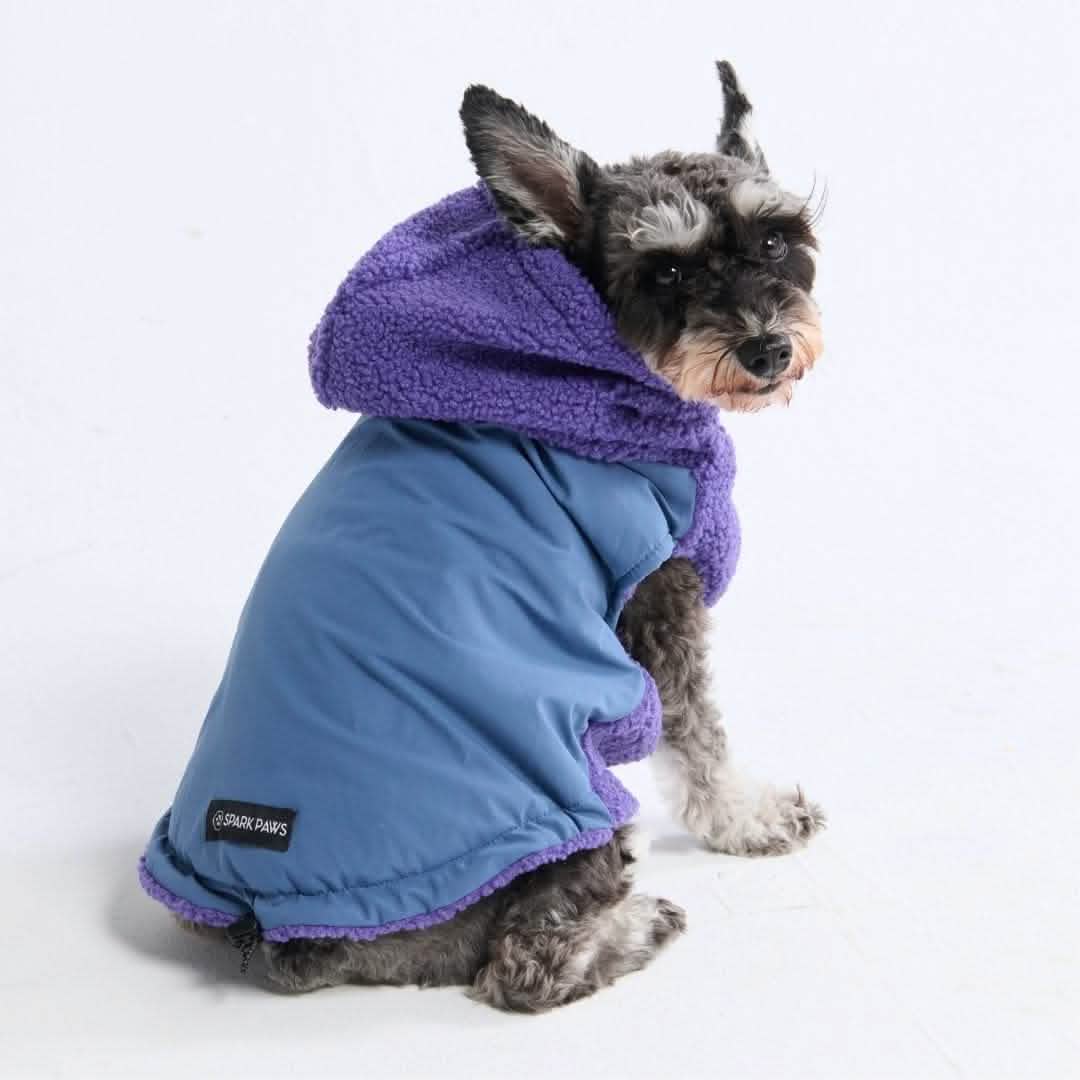 Reversible Sherpa Jacket - Purple and Blue - Image 6