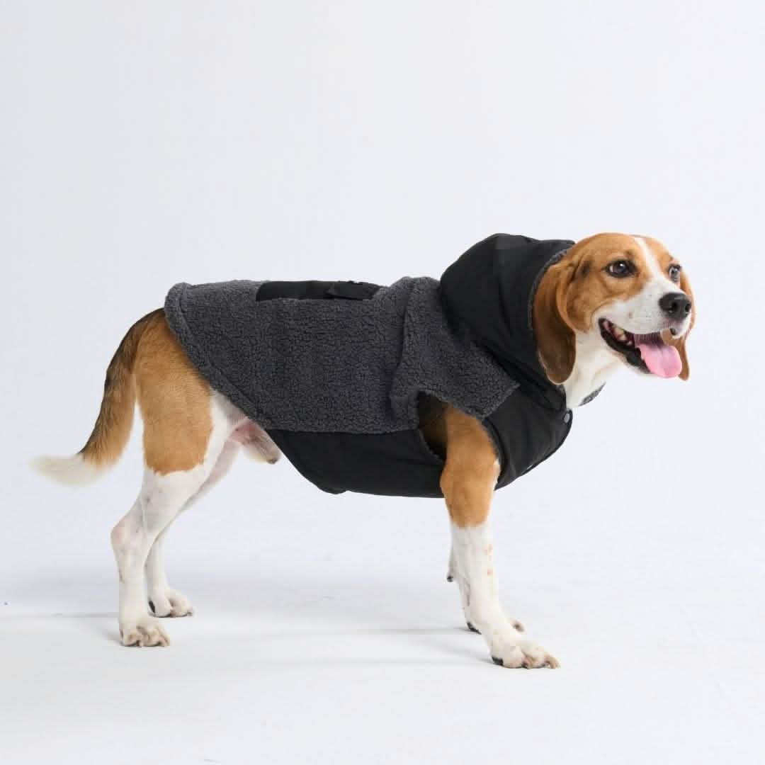 Reversible Sherpa Jacket - Grey and Black - Image 5