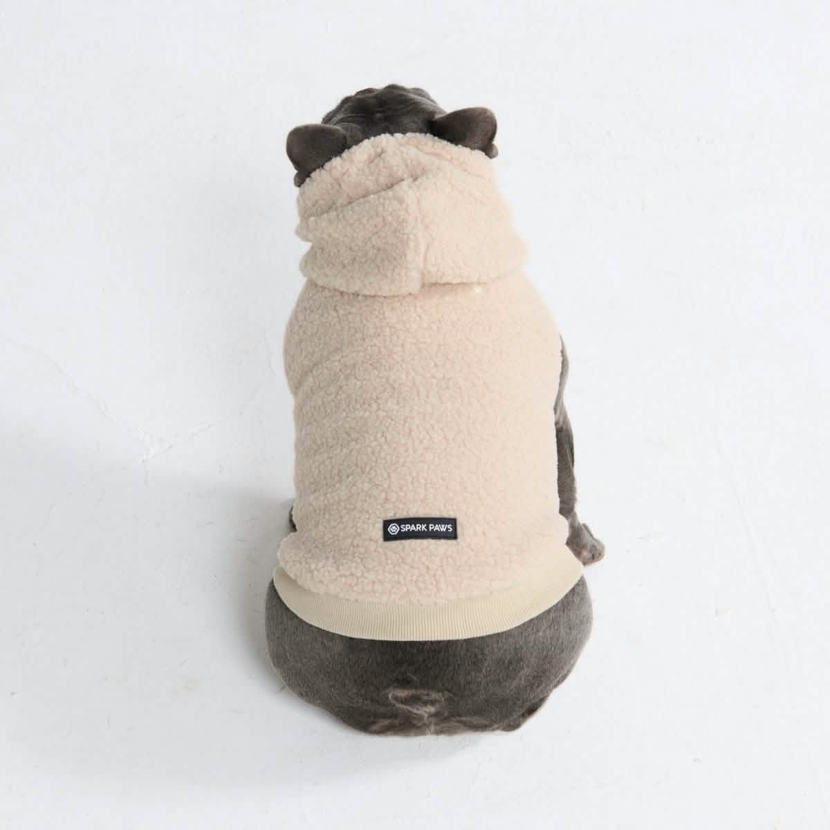 Teddy Sherpa Dog Jacket - Beige - Image 6