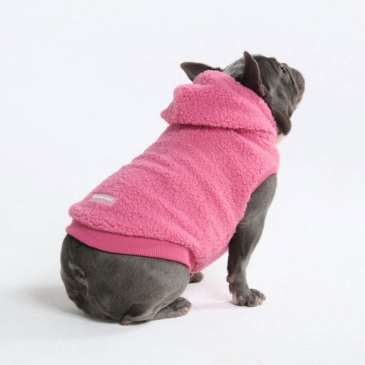 Teddy Sherpa Dog Jacket - Dark Pink - Image 8
