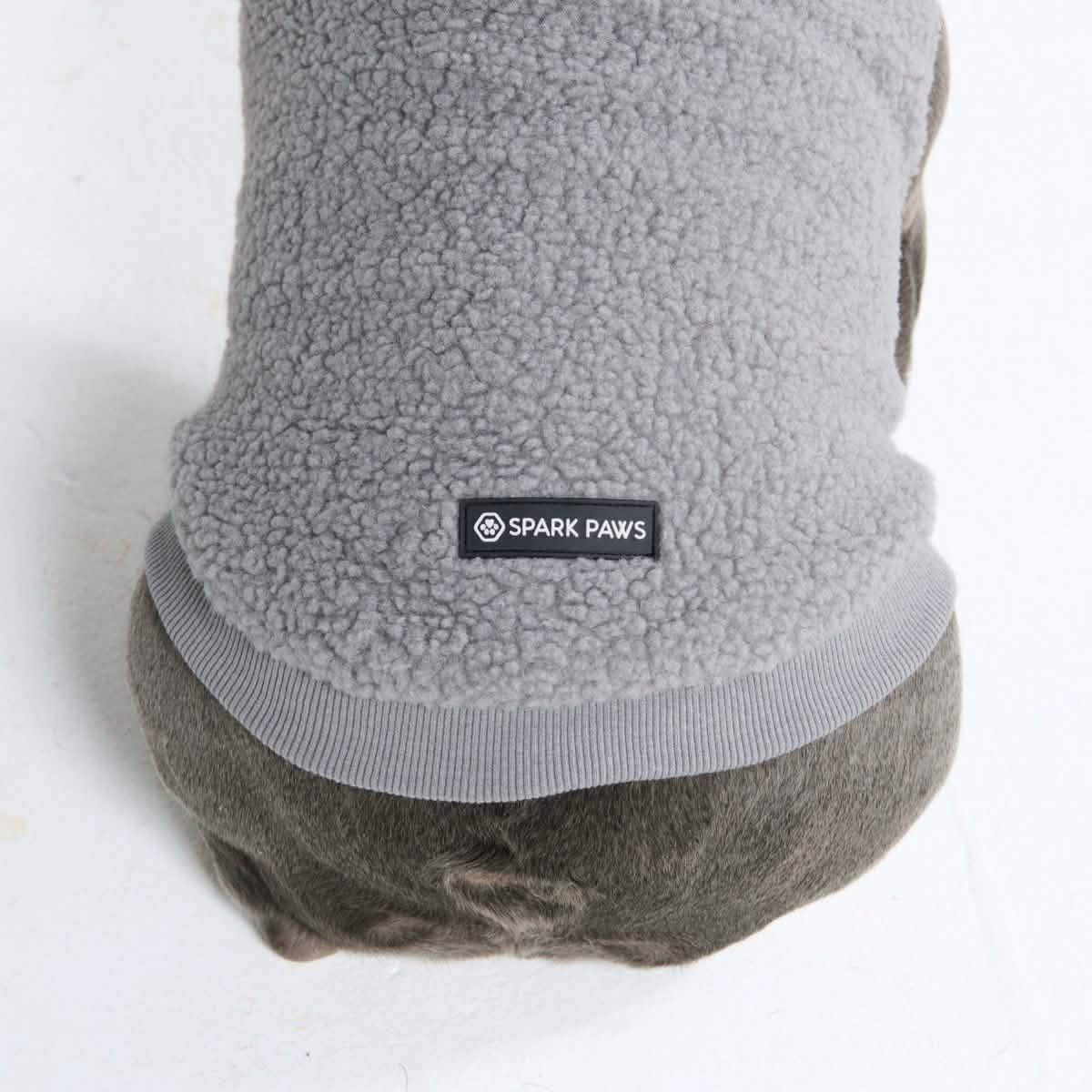 Teddy Sherpa Dog Jacket - Silver Gray - Image 6