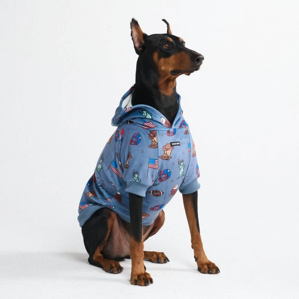 The USA Dog Hoodie - Blue - Image 5