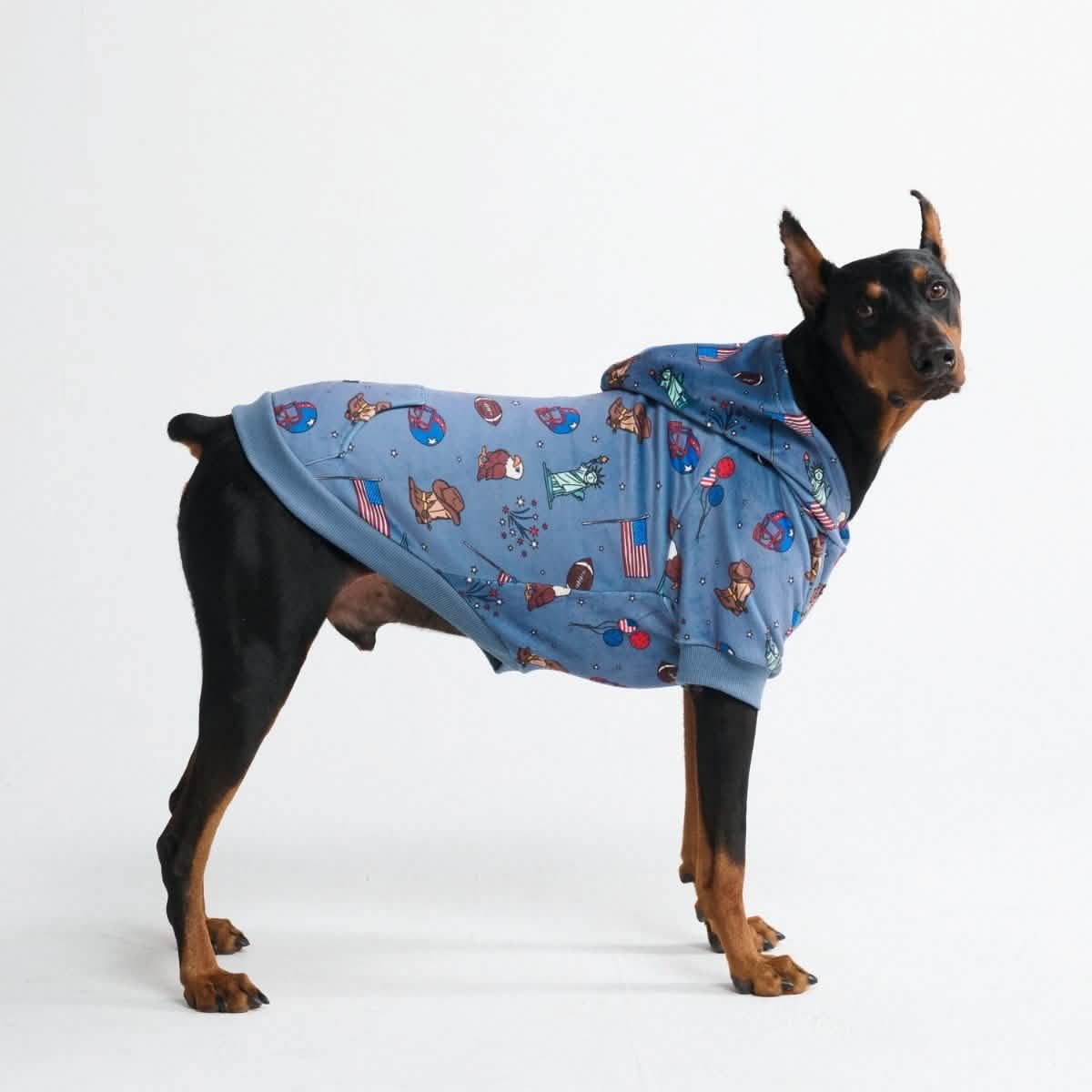The USA Dog Hoodie - Blue - Image 6