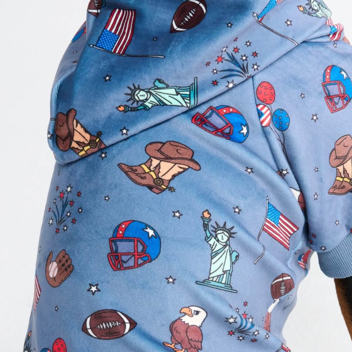 The USA Dog Hoodie - Blue - Image 8