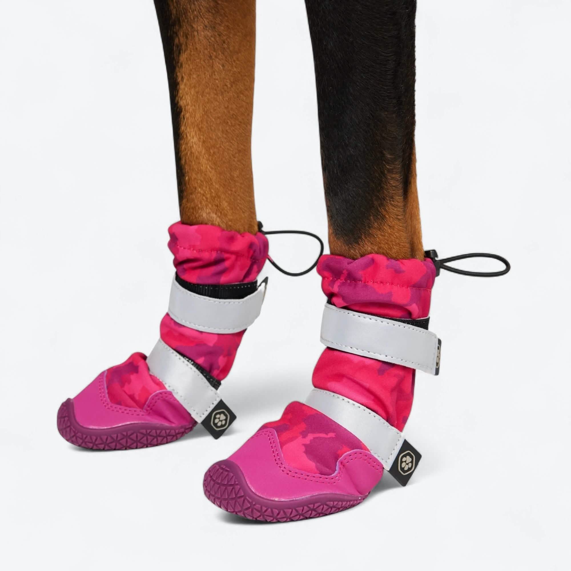 Flex Shell Waterproof Dog Boots - Fuchsia Camo - Image 3