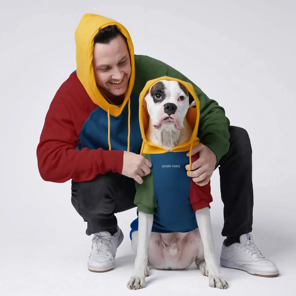 Primary Color Block Dog Hoodie - Image 11